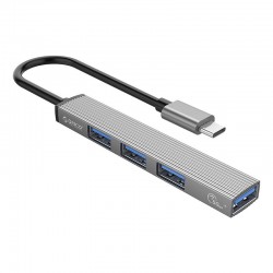 Orico Hub USB-C to USB-A 3.0 + 3xUSB-A 2.0 - grey