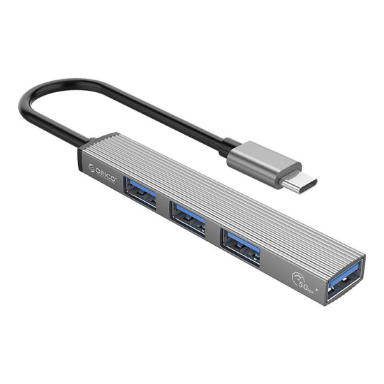 Orico Hub USB-C to USB-A 3.0 + 3xUSB-A 2.0 - grey Orico Hub USB-C to USB-A 3.0 + 3xUSB-A 2.0 - grey