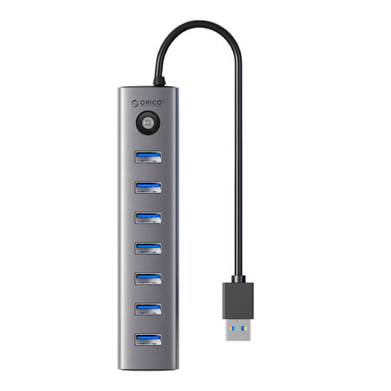 Orico Hub USB-C to 7xUSB-A 3.0 - grey Orico Hub USB-C to 7xUSB-A 3.0 - grey
