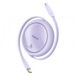 USB Cable Baseus Free2Pull USB-C to iP 20W 1m (purple)