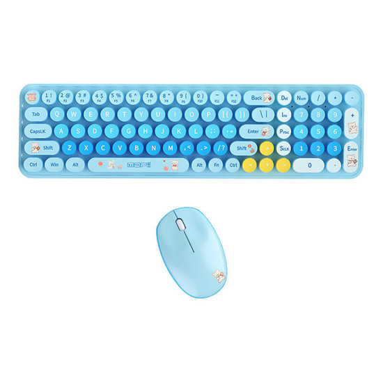 MOFII Wireless Keyboard+Mouse 2.4G Baby Bear Blue MOFII Wireless Keyboard+Mouse 2.4G Baby Bear Blue