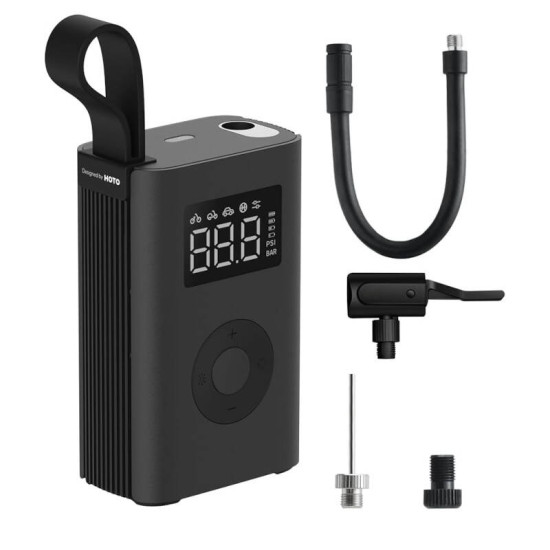 Portable electric compressor, air pump HOTO QWCQA001 (10.3 bar, 150 PSI, 2000mAh) Portable electric compressor, air pump HOTO QWCQA001 (10.3 bar, 150 PSI, 2000mAh)
