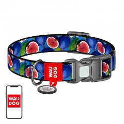 Nylon dog collar with QR code Waudog 