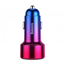 Baseus Φορτιστής Αυτοκινήτου Magic USB + USB-C QC 4.0 PD 45W (Φούξια/Μπλε)