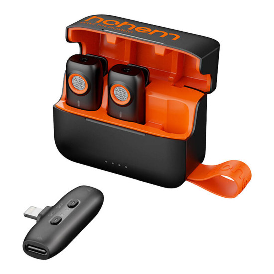 Microphone Hohem (2TX + 1RX +Charging Case ) Light Microphone Hohem (2TX + 1RX +Charging Case ) Light